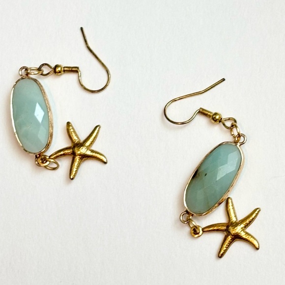 Starfish Seaglass Earrings - Picture 1 of 6